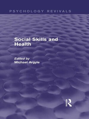 cover image of Social Skills and Health (Psychology Revivals)